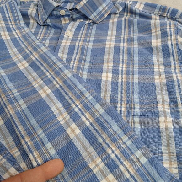 Johnnie O Button Up Shirt Lot (2) Mens M Plaid Check Performance Preppy Classic - Picture 9 of 14